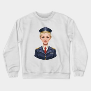 scandinavian stewardess Crewneck Sweatshirt